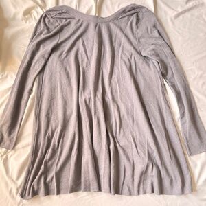 Free People Beach Gray Long Sleeve Swing Top